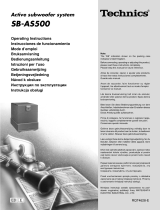 Technics SBAS500 Operativní instrukce