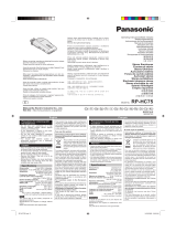 Panasonic RP-HC75 Návod k obsluze