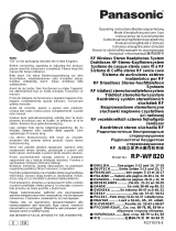 Panasonic RPWF820E Operativní instrukce