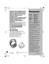 Panasonic RP-WF930 Uživatelský manuál