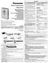 Panasonic RQSX47 Operativní instrukce