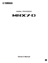 Yamaha MRX7 Návod k obsluze