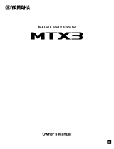 Yamaha MTX3 Návod k obsluze