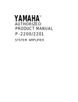 Yamaha P-2200/2201 Uživatelský manuál