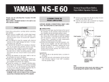 Yamaha NS-E60 Uživatelský manuál