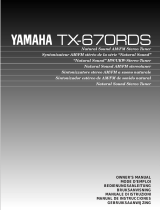 Yamaha TX-670RDS Uživatelský manuál