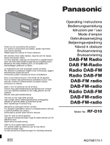 Panasonic RFD10EG Operativní instrukce