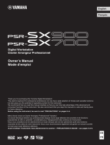 Yamaha PSR-SX900 Návod k obsluze