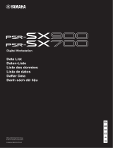 Yamaha PSR-SX900 list