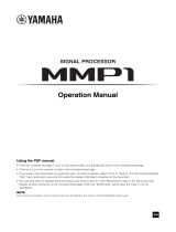 Yamaha MMP1 Uživatelský manuál