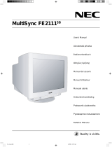 NEC MultiSync® FE2111SB Uživatelský manuál