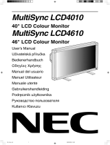 NEC MultiSync® LCD4010 Návod k obsluze