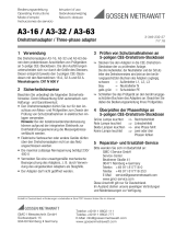Gossen MetraWatt A3-16 Operativní instrukce