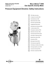 Micro Motion Pressure Equipment Directive - Model 3098 Návod k obsluze