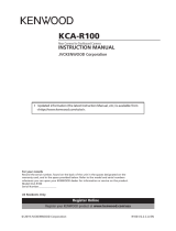 Kenwood KCA-R100 Operativní instrukce