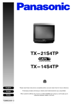 Panasonic TX14S4TP Operativní instrukce