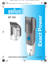 Braun EP100 Exact Power Uživatelský manuál