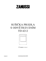 Zanussi TD4212 Uživatelský manuál