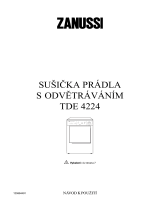 Zanussi TDE4224 Uživatelský manuál