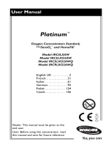Invacare Platinum IRC5LXO2AW Uživatelský manuál
