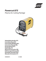 ESAB Powercut 875 Plasma Arc Cutting Package Uživatelský manuál