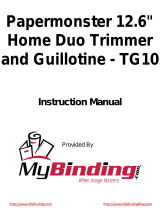 MyBinding Papermonster TG10 Uživatelský manuál