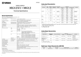 Yamaha MG12 Specifikace