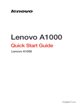 Lenovo IdeaTab A1000 Rychlý návod