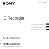 Sony ICD-SX750 Stručný návod k obsluze