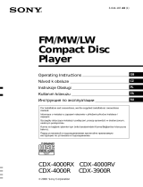 Sony CDX-3900R Návod k obsluze
