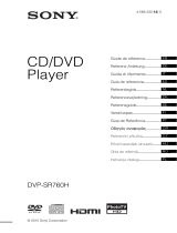 Sony DVP-SR760H Uživatelský manuál