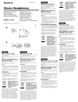Sony MDR-J12G Operativní instrukce