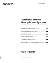 Sony MDR-IF230RK Uživatelský manuál