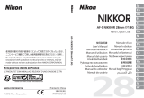 Nikon AF-S NIKKOR 28mm f/1.8G Uživatelský manuál