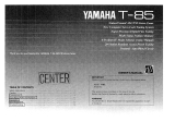 Yamaha T-85 Návod k obsluze