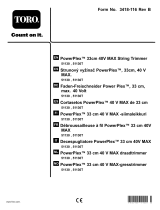 Toro PowerPlex 33cm 40V MAX String Trimmer Uživatelský manuál