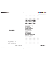 Casio HR-150TEC Uživatelský manuál