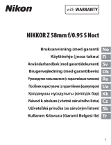 Nikon NIKKOR Z 58mm f/0.95 S Noct Uživatelský manuál
