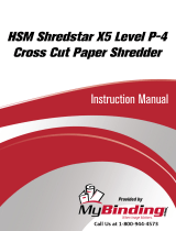 MyBinding HSM Shredstar X5 Level 3 Cross Cut Paper Shredder Uživatelský manuál