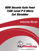 MyBinding HSM Securio Auto Feed 150C Level 5 Micro Cut Shredder Uživatelský manuál