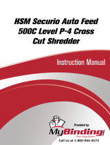 MyBinding HSM Securio Auto Feed 500C Cross Cut Shredder Uživatelský manuál