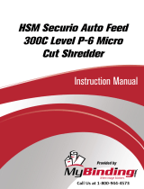 MyBinding HSM Securio Auto Feed 300C Level 5 Micro Cut Shredder Uživatelský manuál