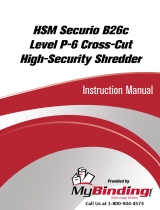 MyBinding HSM Securio B26c Level P-6 Cross-Cut High-Security Shredder Uživatelský manuál