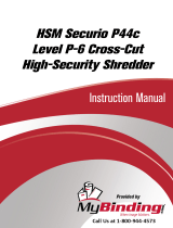 HSM HSM Securio P44c Level P-6 Cross-Cut High-Security Shredder Uživatelský manuál