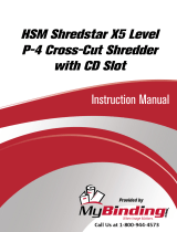 MyBinding HSM Shredstar X5 Level P-4 Cross-Cut Shredder Uživatelský manuál