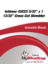 MyBinding Intimus 45CC3 5/32" x 1 13/32" Cross Cut Shredder Uživatelský manuál