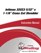 MyBinding Intimus 32CC3 5/32" x 1-1/8" Cross Cut Shredder Uživatelský manuál