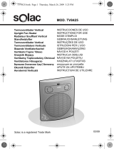 Solac VULCANO BLACK Mod TV8425 Návod k obsluze