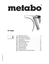 Metabo FP 8500 Operativní instrukce