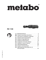 Metabo RS 1100 Operativní instrukce